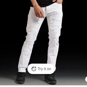 “Waimea Slim Fit Distressed Jeans Men 34x30 NWT Stretch Denim Streetwear